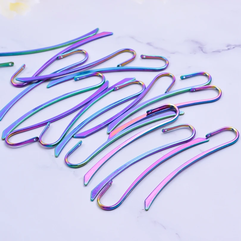 Wholesale 10/12PCS Mixed Metal Bookmark Alloy Electroplate Rainbow/Retro Silver Color For Jewelry Making Crested Mermaid Flower