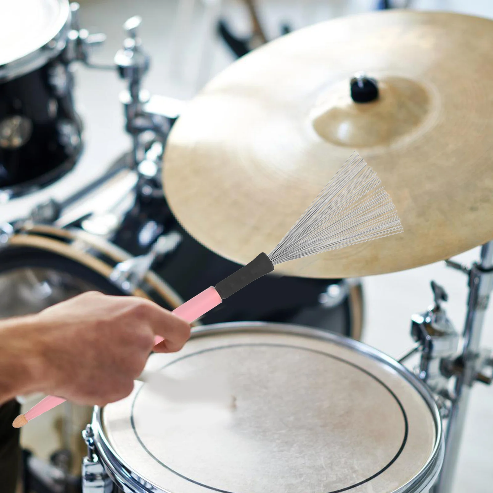 

Maple Sticks Metal Drum Brush Carbon Steel Wire Percussion Accessories Dedicated