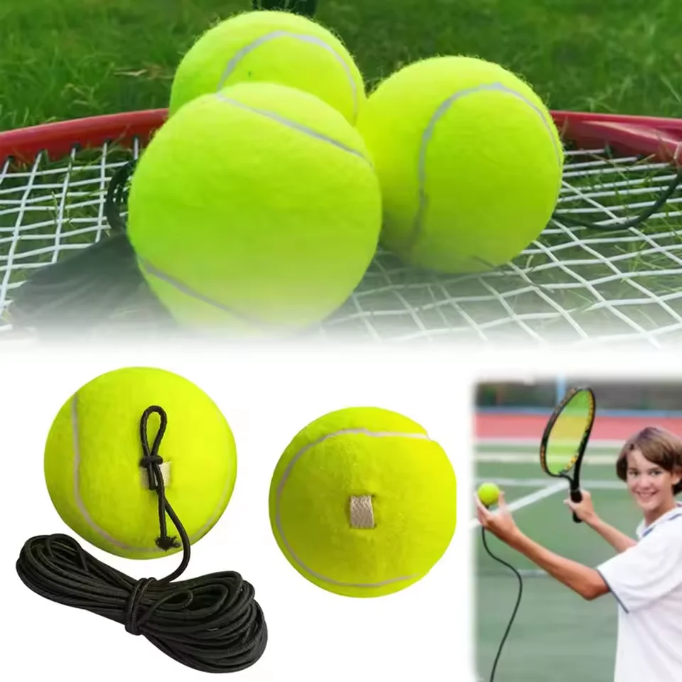 1/3/5Pcs Single Tennis Ball Training Base With Elastic String Practice Self-Taught Rebound With Rope Tennis Training Equipment