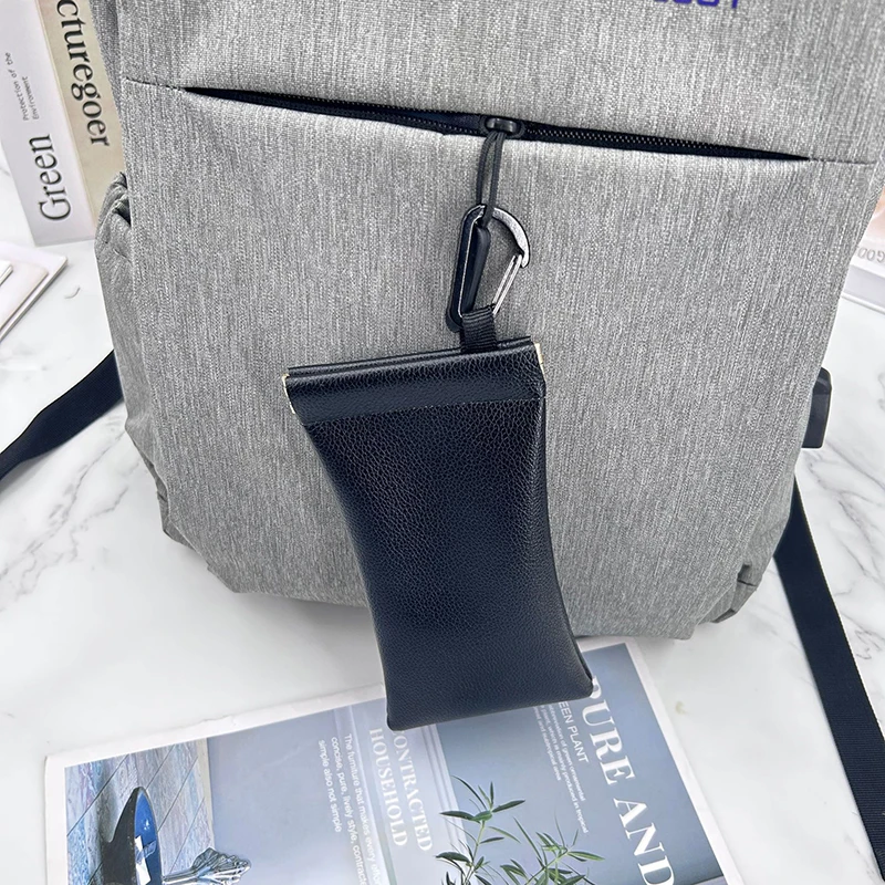 Soft PU Glasses Bag Sunglasses Case Carrying Bag Automatic Closed Eyewear Pouch Earphone Data Cable Storage Protective Cover - view 4