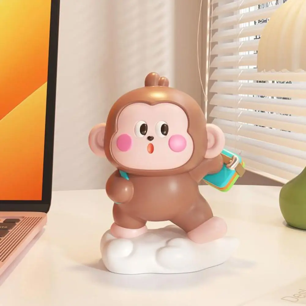 Resin Monkey Miniature Figurine Handmad Statue Little Monkey Ornaments Collectible Cartoon Monkey Landscape Decoration - view 2