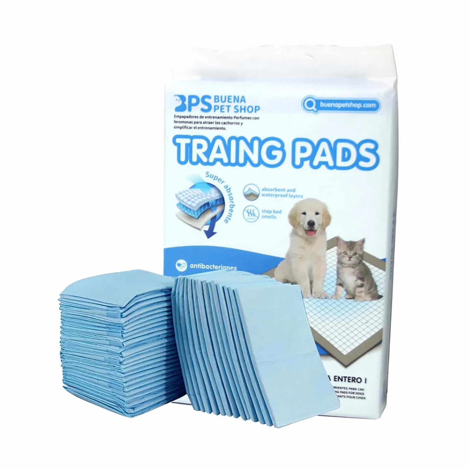 Tapis d'entraînement pour chiens et chats 60x90cm, 20 unités, tapis absorbants avec 5 couches anti-fuites, contrôle des odeurs et gel polymère pour animaux de compagnie et chiots
