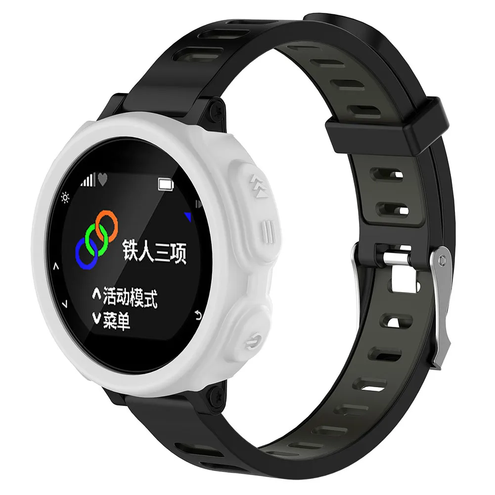 Silicone Watch Protective Cover Compatible Watch Protective Shell Solid Color Shockproof for  Forerunner 235 735XT
