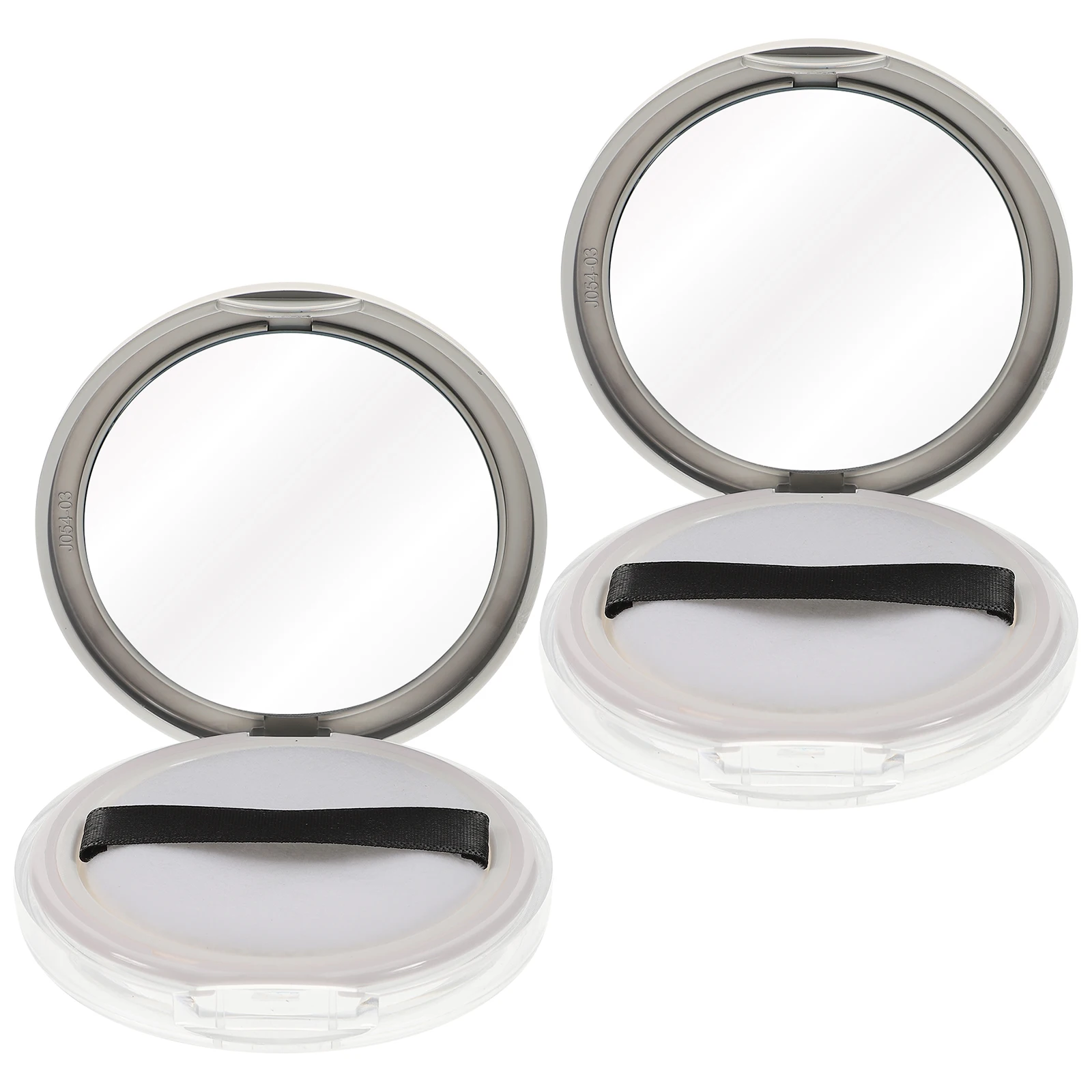 

2 Pcs Empty Powder Box Protective Case Puff Container Travel Loose Compact Small Plastic Makeup