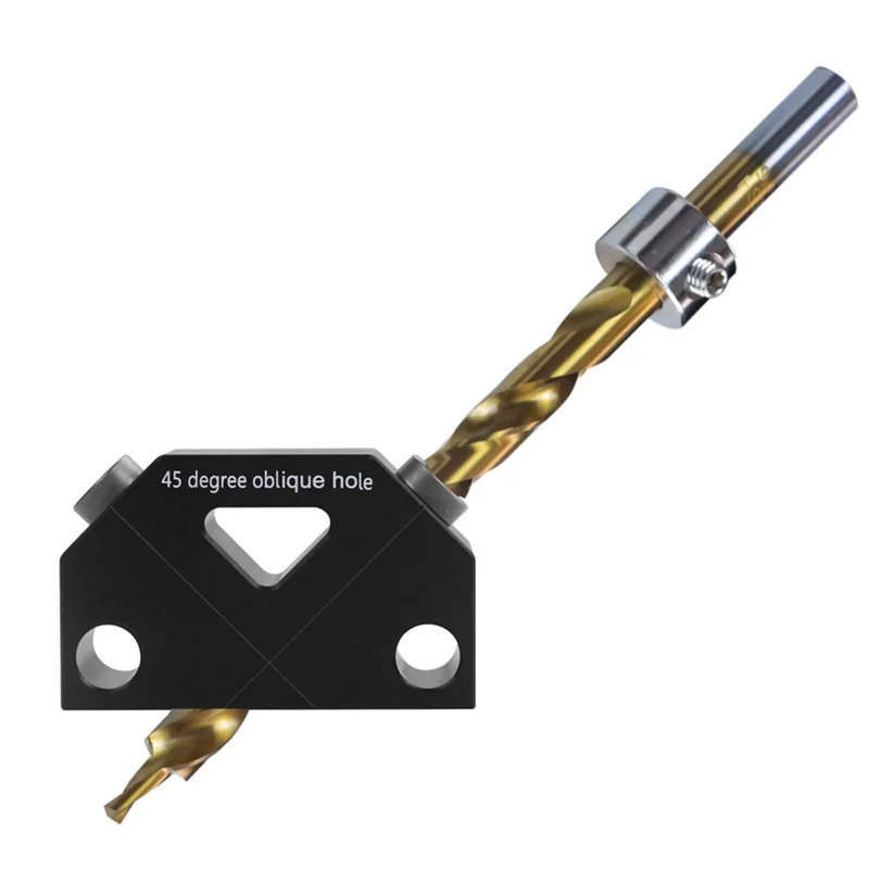 

Pocket Hole Jig Kit -45° Punch Locator Angle Woodworking Tool Hole Screw Jig Positioner Drilling Dowel Drill Guide Joiner Kit
