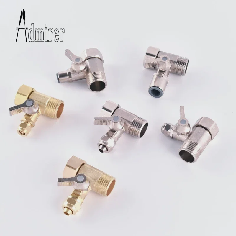 New Qulaity Copper 1/2'' To 1/4'' Ball Valve RO Water Purifier Adapter Garden Water Ball Valve Tap Connector Hardware Accessorie