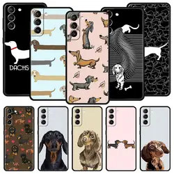 Dachshund Sausage Dog Phone Case For Samsung Galaxy S24 S23 S22 S20 Ultra S21 FE 5G S10 S9 Plus S10E S8 Soft Silicone Cover