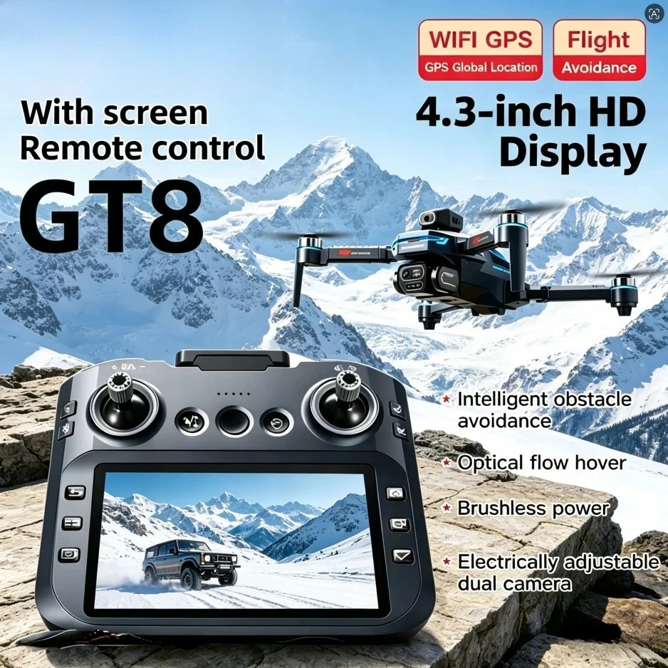 Drone Gt8 Rc - طائرة بدون طيار GT8 8K الأصلية،