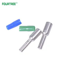 5/10PCS Copper Tinned Electric Meter Box Pin Terminal Wire Cable Lugs Bare Connector DTA-10/16/25/35mm2 With Insulation Sheath