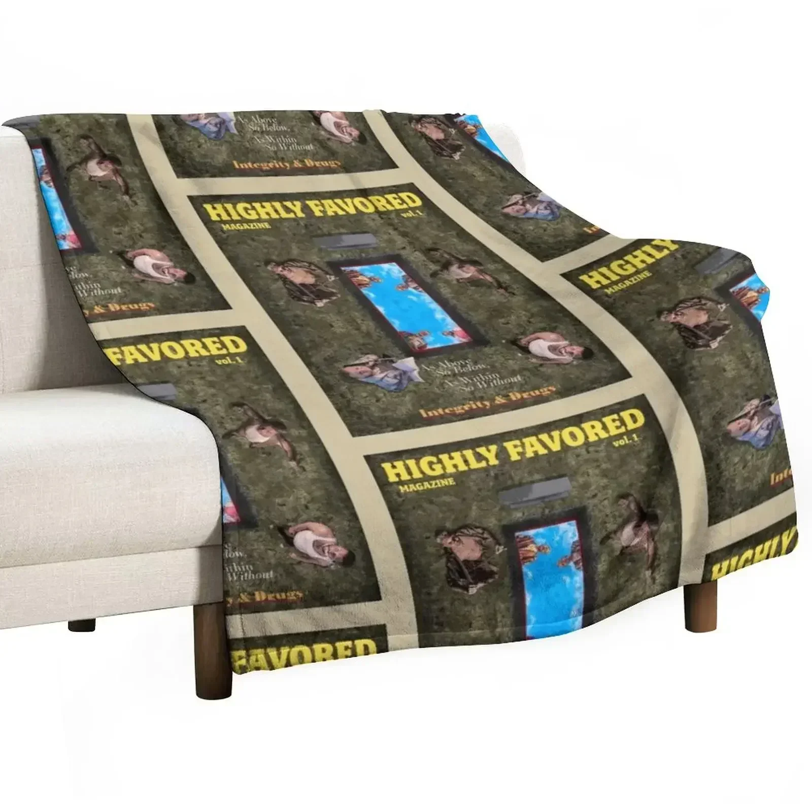 Highly Favored Magazine vol 1 Cover Art Throw Blanket Custom Bed covers Sleeping Bag Luxury Brand For Sofa Thin Camping Blankets