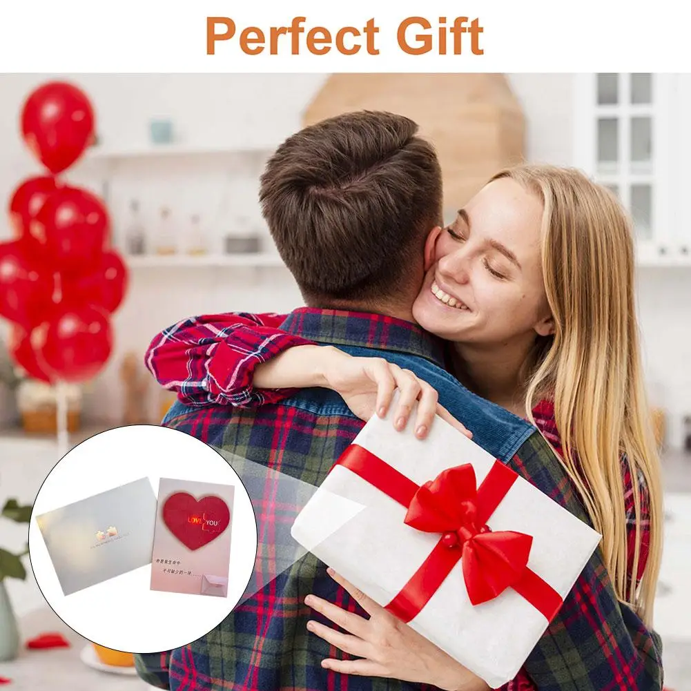 رومانسي Vntine's Day CardHeart Design Florist أفضل لوازم احتفالية مطوية بطاقة العلامة التجارية Wies ABENUOR Small Z9D6