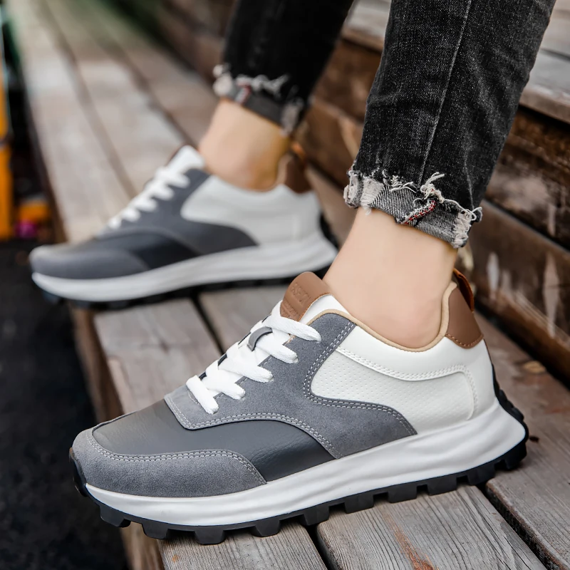 Men's Shoes 2023 New Autumn Popular High Rise Thick Sole Casual Comfort Running Dad Sports Trendy Shoes