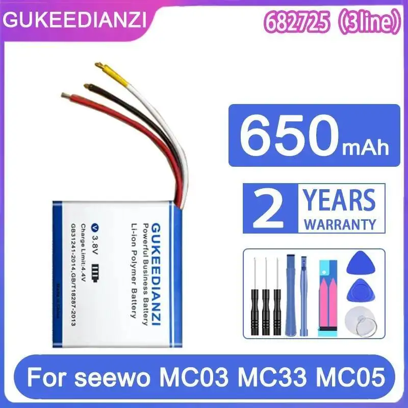 Voor Seewo MC03 MC33 MC05 Langdurige Prestaties 650 Mah 682725 3 Lijn Batterij