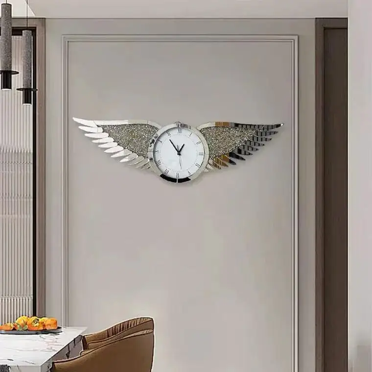 42*140CM Light luxury diamond-encrusted fashion wall clock art modeling silent scanning clock imported movement clock