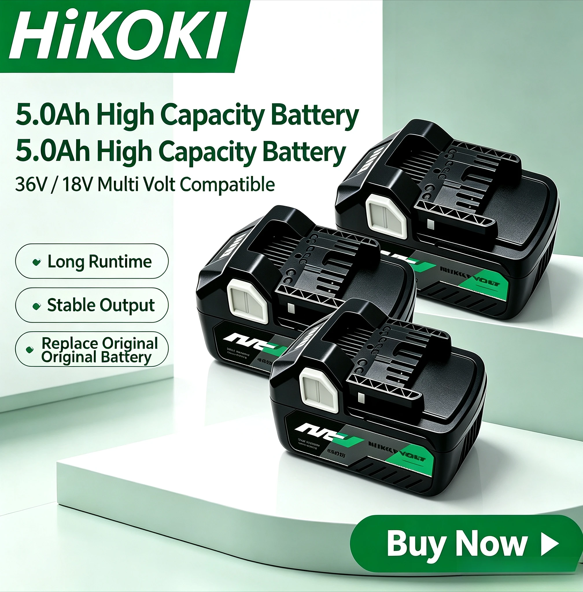 Original Hitachi HiKOKI 18V/36V 5.0Ah Rechargeable Battery  BSL1850 Consistent Powerful Energy Output