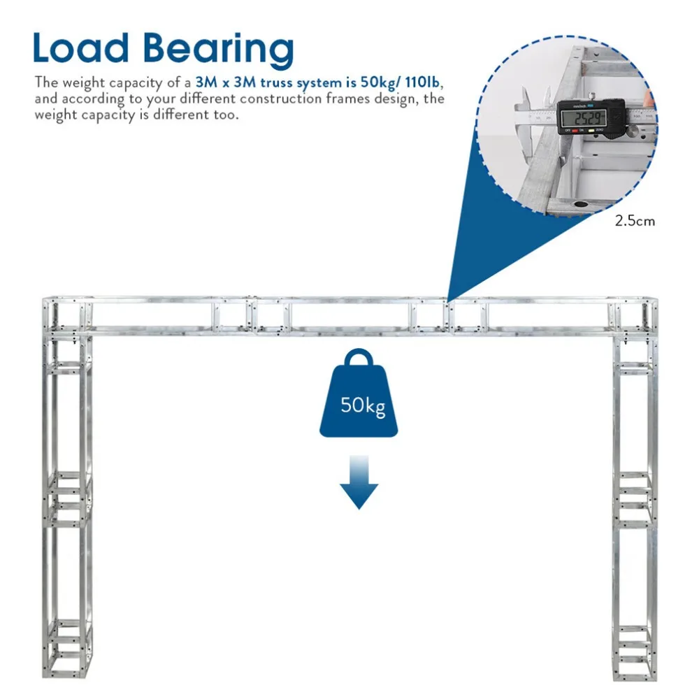 3-9 قطعة DJ الإضاءة مربع الجمالون عرض خلفية حامل نظام خيمة مرحلة الزفاف #5
