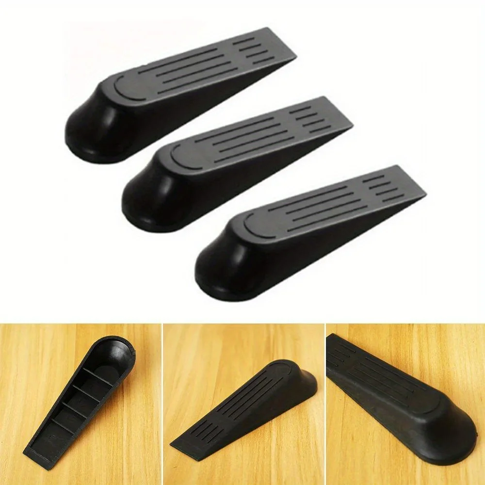 5Pcs Heavy Duty Door Stopper Wedge Anti Slip Wear Resistant Floor Carpet Home Office Reusable Stackable Security Holder