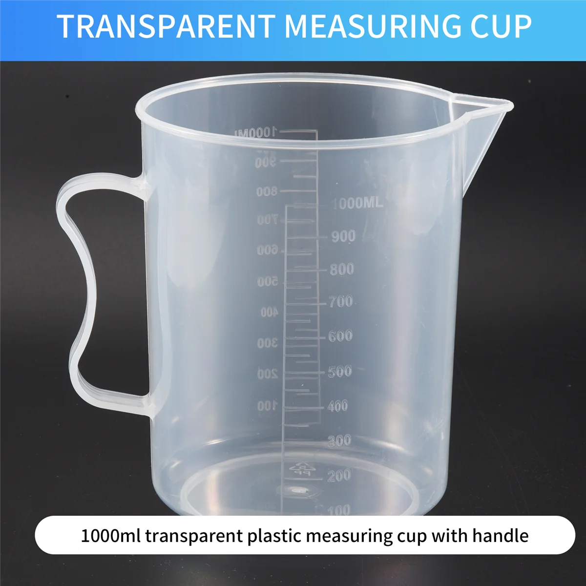 Y03A 1000ml Transparent Graduated Beaker with Handle