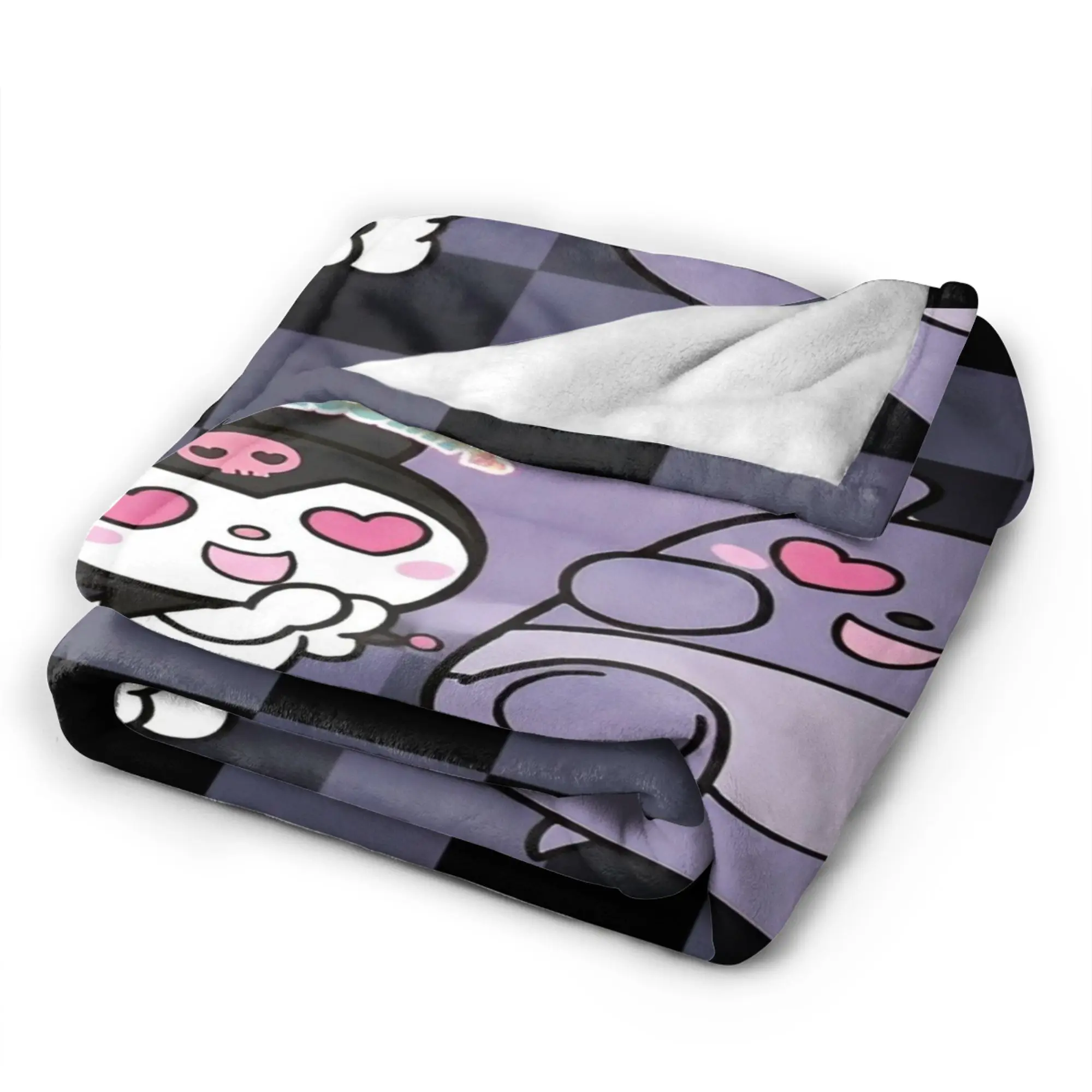 سعيد الكرتون كورومي باكو البطانيات المرجان الصوف أفخم النسيج ديكور تنفس خفيفة الوزن رمي البطانيات ل يلقي مكتب السرير