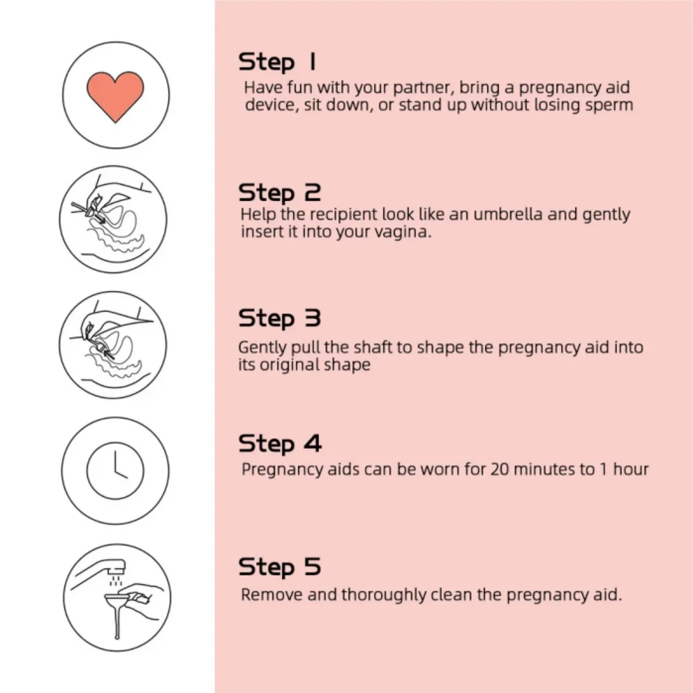 1 قطعة سيليكون شفاف الخصوبة تصور المعونة كوب قابلة لإعادة الاستخدام الطبيعية لدعم الخصوبة الحفاظ على الحيوانات المنوية قريبة من Cervix