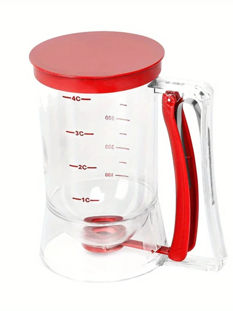 Distributeur de pâte à pâte de 900ml, 1 pièce, entonnoir gradué à main, pâte à pâtisserie, pour crêpes, Cupcakes, gâteaux