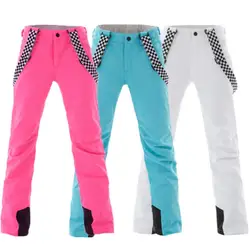 Women Lady Warm Waterproof Snowpants Outdoor Ski Snowboard Skate Bibs Snow Pants