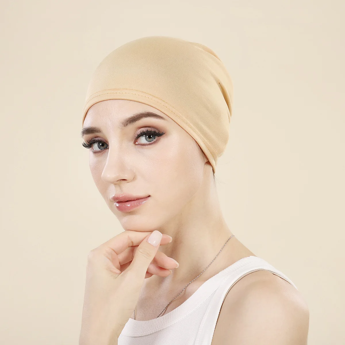 

Muslim Women Inner Hijab Underscarf Turban Women Headscarf Bonnet Chemo Cap Beanies Hair Loss Undercap Head Wrap Turbante Mujer