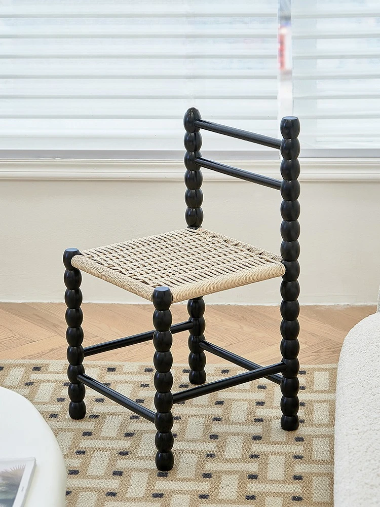 الشمال، الخشب الصلب، المنسوجة، كرسي الطعام، المنزل، شقة صغيرة، وابي سابي #2