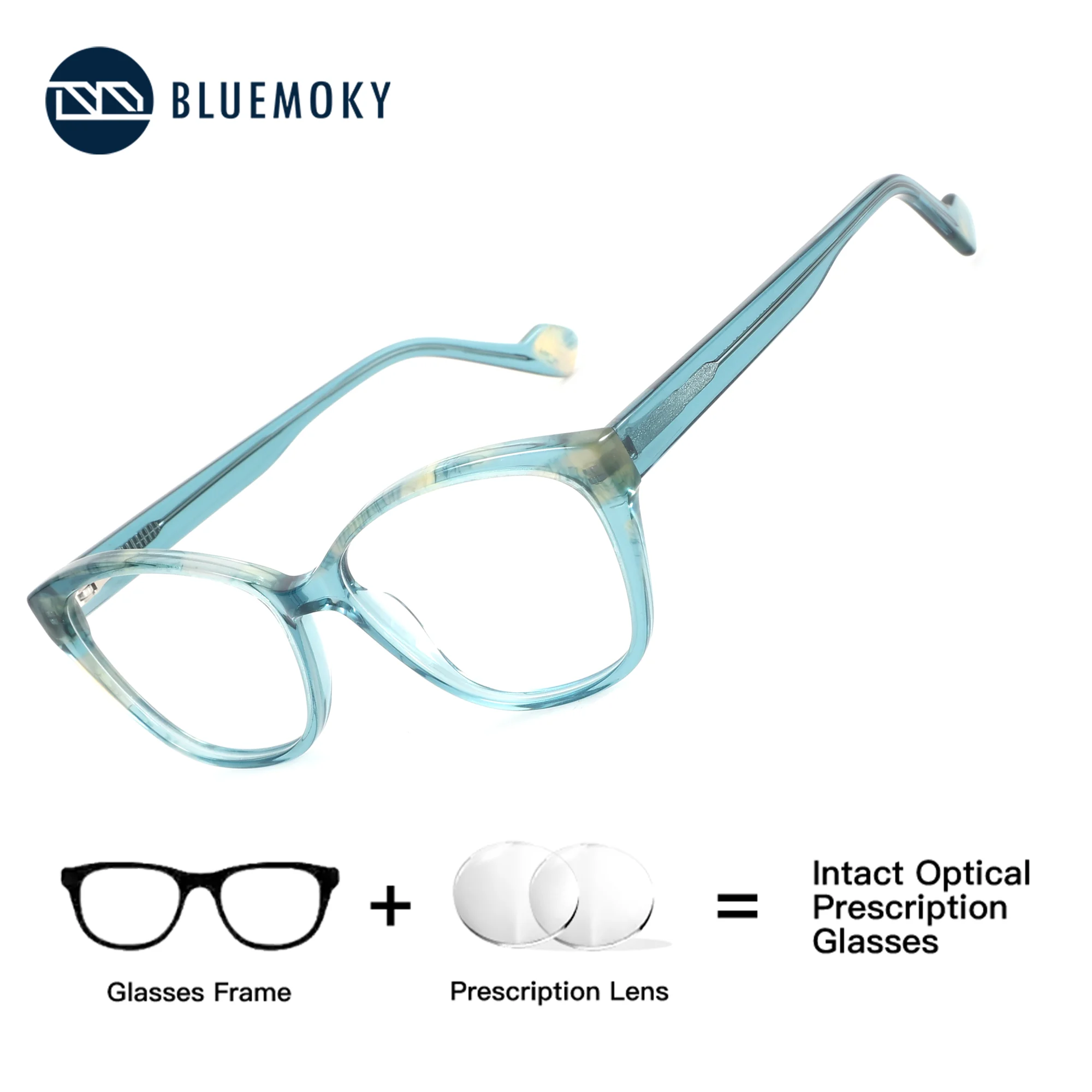 

BLUEMOKY Butterfly Acetate Prescription Glasses Women Photochromic Anti Blue Light Progressive Multifocal Optical Eyeglasses