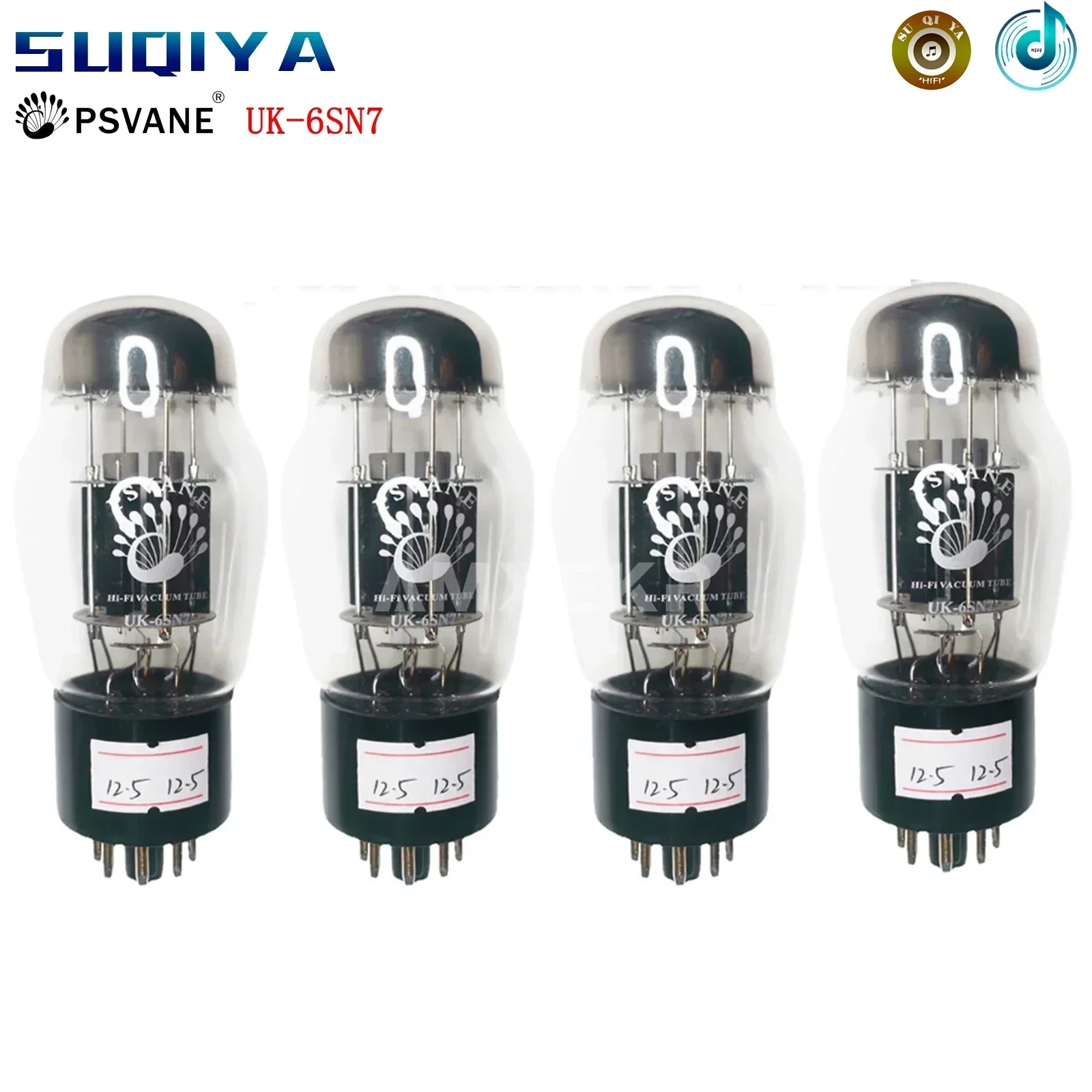 

SUQIYA-PSVANE UK-6SN7 Vacuum Tube Upgrade 6SN7 6N8P 6H8C CV181 Electronic Precision Matching Amp High Fidelity Matched Quad