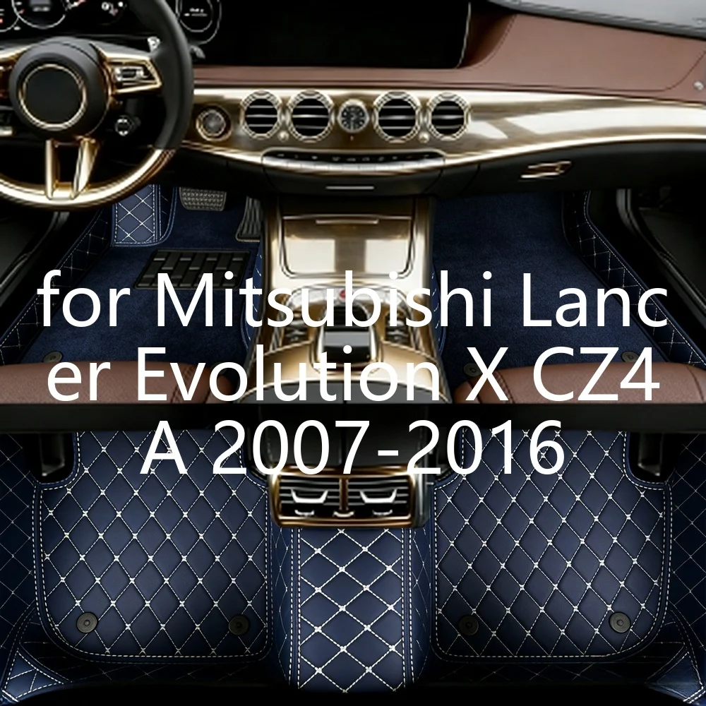 Tapis de sol sur mesure robustes pour Mitsubishi Lancer Evolution X CZ4A 2007-2016 4 places, résistants à l'usure, imperméables, antidérapants, faciles à nettoyer, couvrance totale, pour usage commercial 7331