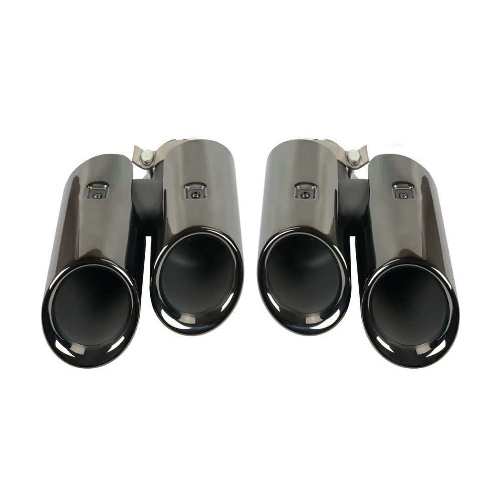 RASTP-1Pair Stainless Steel Exhaust System Muffler Pipe Muffler Tip Car Tailpipe For Porsche Macan 8092C 2014-2018 CR1029