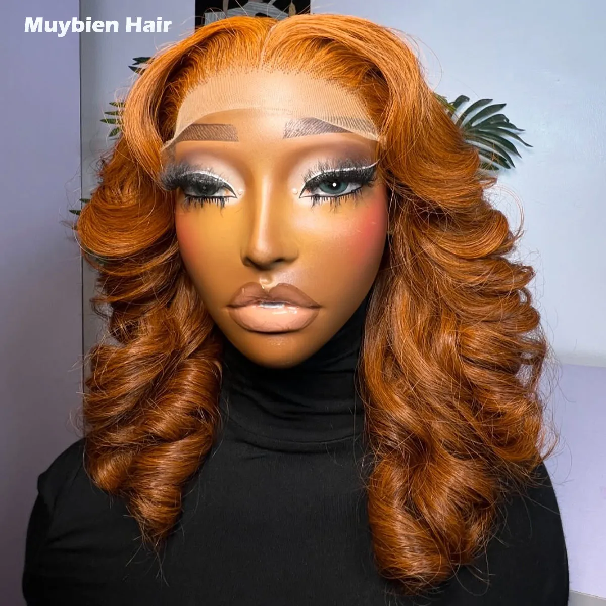 

Ginger Color 5by5 Clousre Bouncy Curls Wig 100% Human Hair 13x6 13x4 HD Lace Front Orange Color Wigs for Woman Glueless Wigs