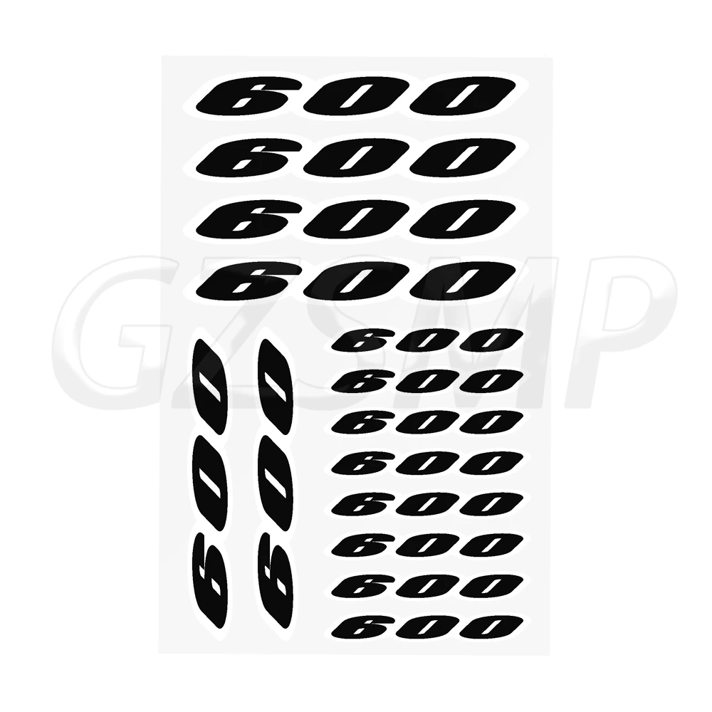 Number 600 Motorcycle Stickers Moto Body Windshield Decor Decals Fit for Yamaha Benelli Honda TT XT TNT CBR 600 GSX-R 4