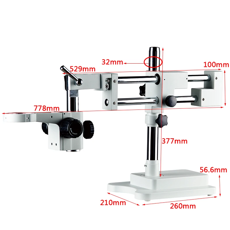 34MP  Microscope Simul Focal trinocular Stereo  3.5X 7X 45X 90X Double Boom Stand Zoom For Industrial PCB Repair