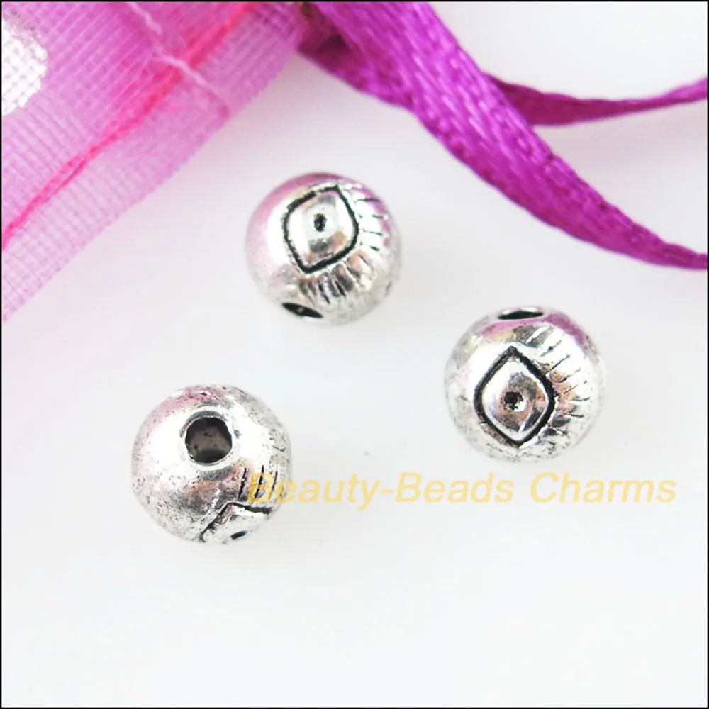 New Charms Tibetan Silver Color Round Triangle Spacer Frame Oval Tube Eye Spacer Beads DIY J014