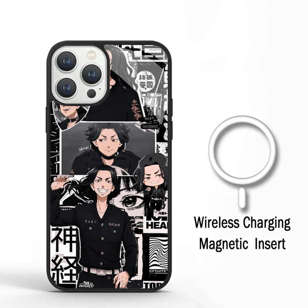 Tokyo Revengers Phone Case For IPhone 11 12 13 14 15 Plus Pro Max Mirror Acrylic Cover For Magsafe Wireless Charging