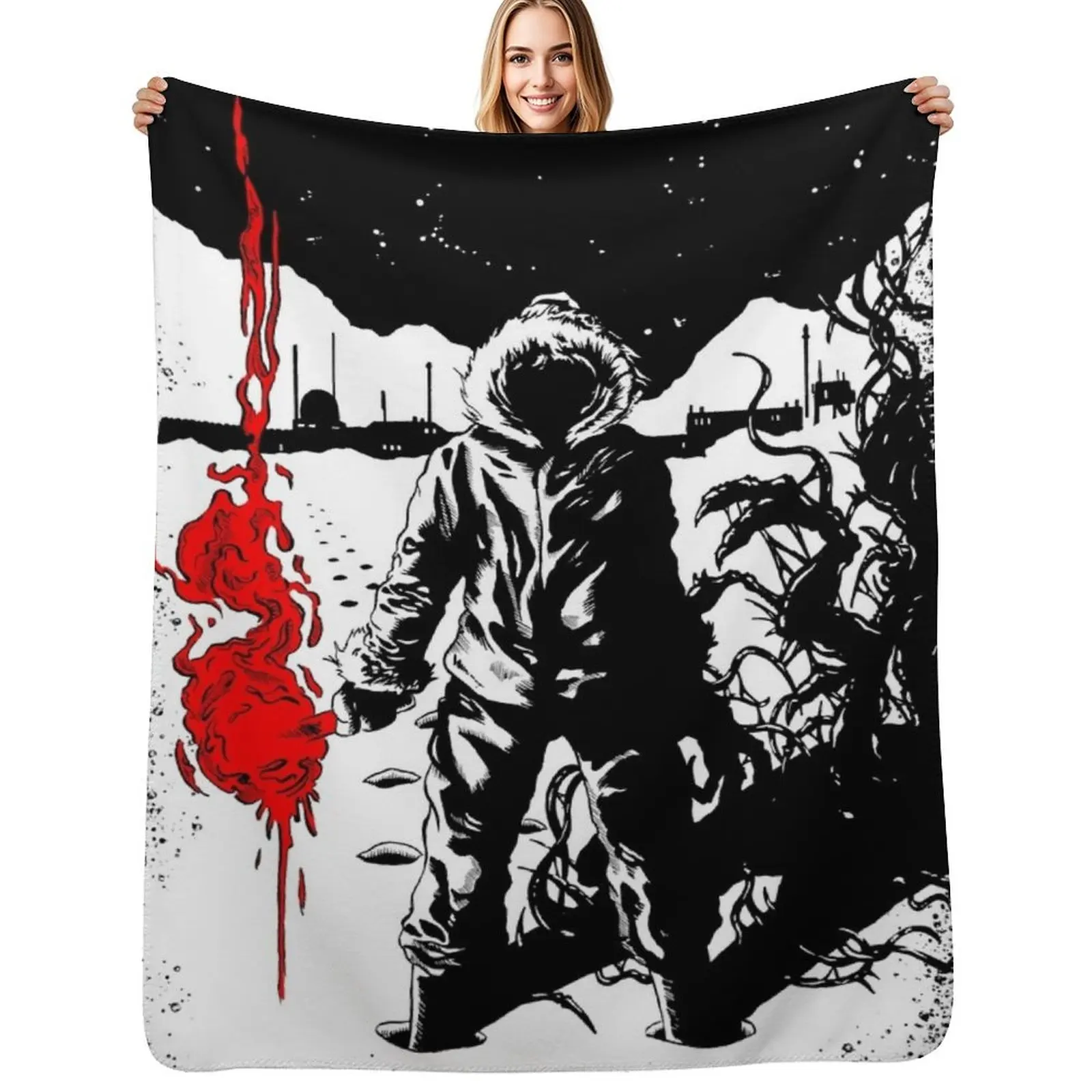 The Thing flare Throw Blanket Warm Plush Fuzzy Blanket for Living Room