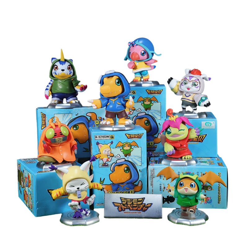 In Stock Digimon Adventure Third 03 Series Blind Box Toy Doll Cute Kawaii Anime Figure Agumon Gabumon Patamon Tailmon Tentomon