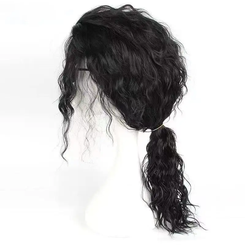 Halloween Cosplay-Perücken Anime Michael Jackson Cosplay Michael Cosplay Schwarze Perücke Michael Rollenspiel Mittellange Lockige Schwarze Haarperücke – Detail 11