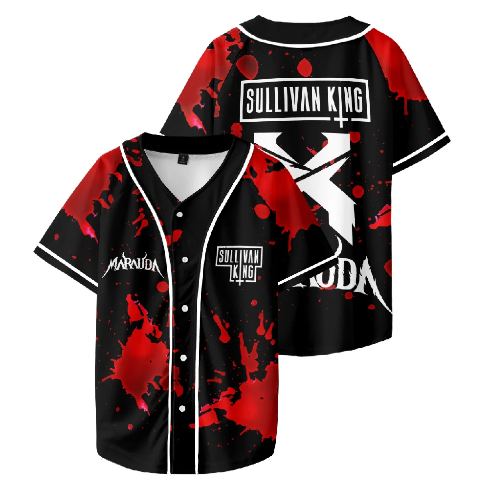 

Excision Sullivan King Marauda Merch Baseball Jersey V-Neck Short Sleeve Button-up Shirts Women Men Streetwear Tops