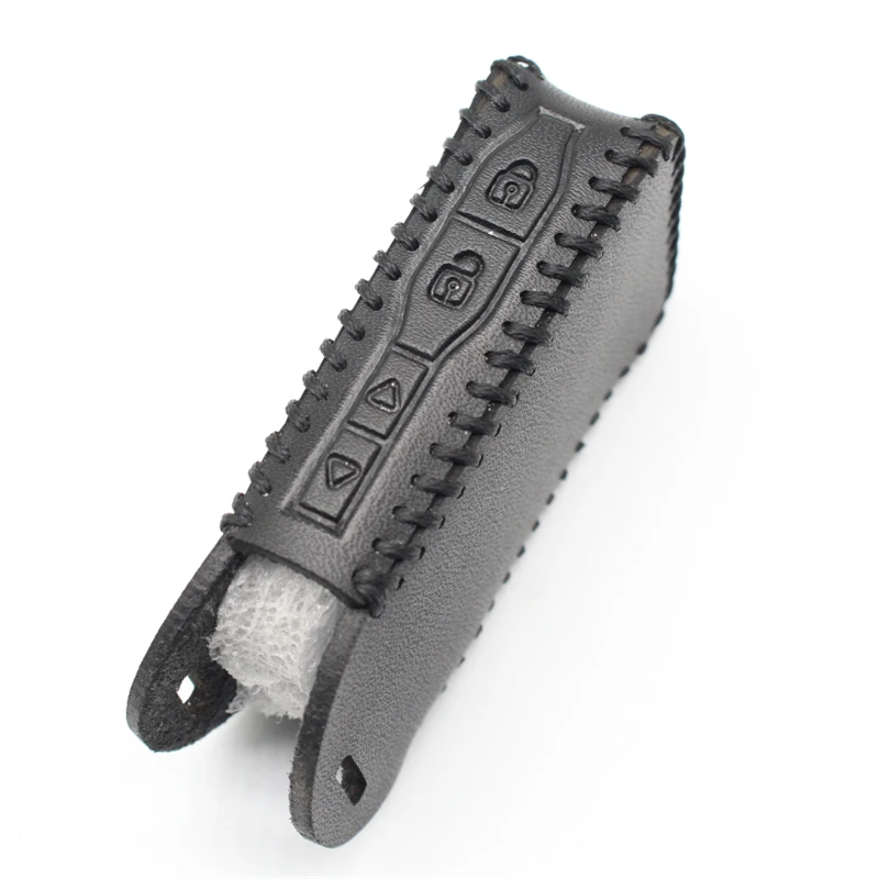 FLYBETTER Genuine Leather 4B Key Case Cover For StarLine E60/E90/E63/E93/E95/E96 Two Way Car Alarm Control Car Styling (B) L351