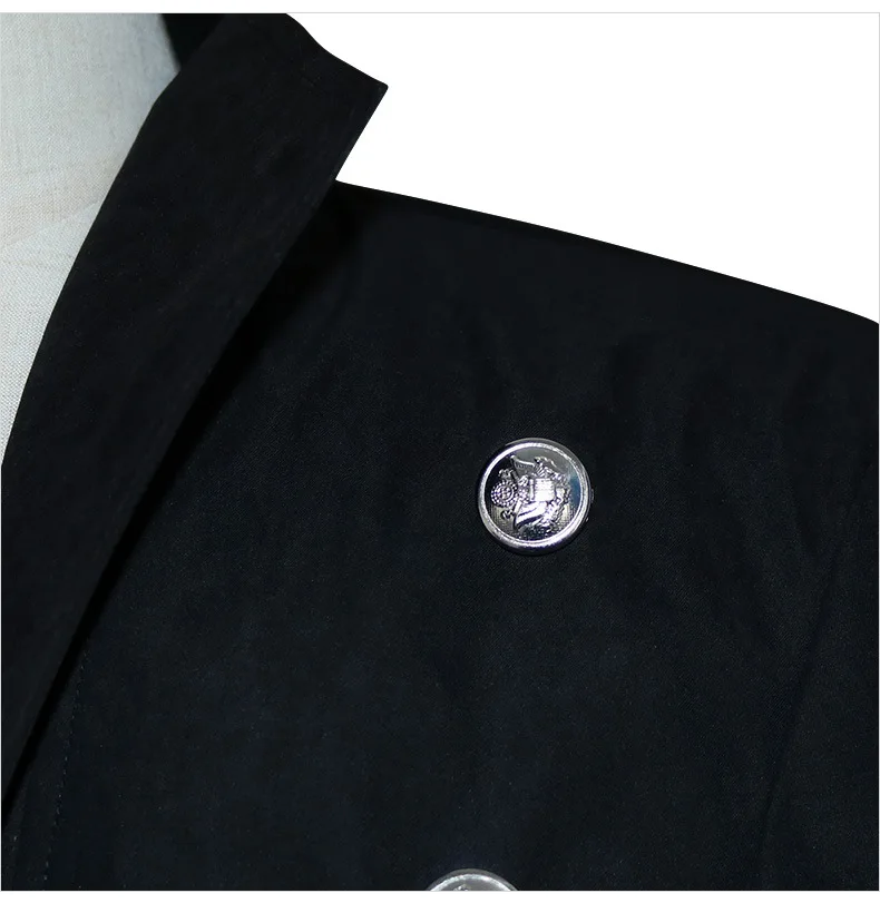 Mittelalterliches Piratenkostüm für Herren, Steampunk-Trenchcoat, Gothic-Smokingjacke, viktorianischer Karnevalsparty-Cosplay-Mantel – Detail 11