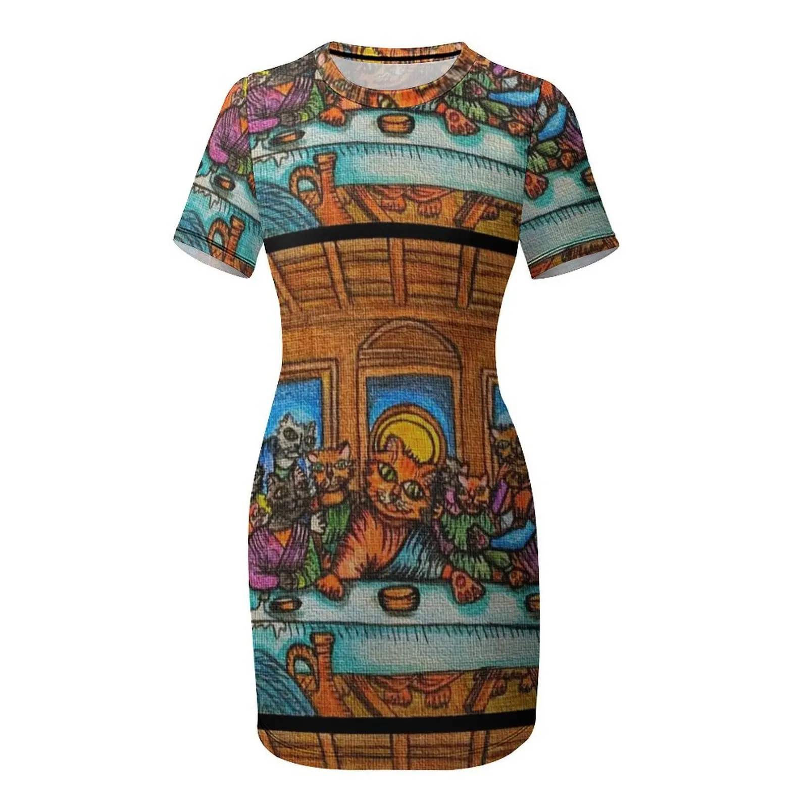 最後の晩餐風半袖ドレス 夏用サマードレス レディース 2025 プロムガウン 高級イブニングドレス 結婚式用