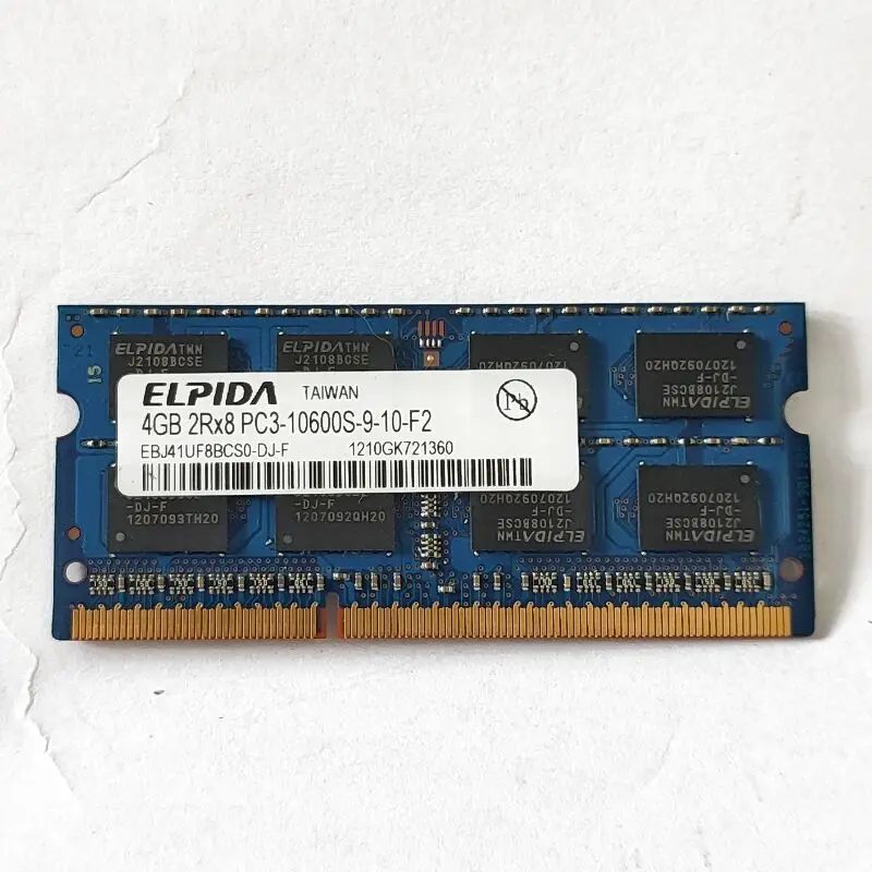 Elpida rams ddr3 4gb 1333mhz laptop geheugen ddr3 4gb 2rx8 PC3-10600S 1.5v sodimm 204pin