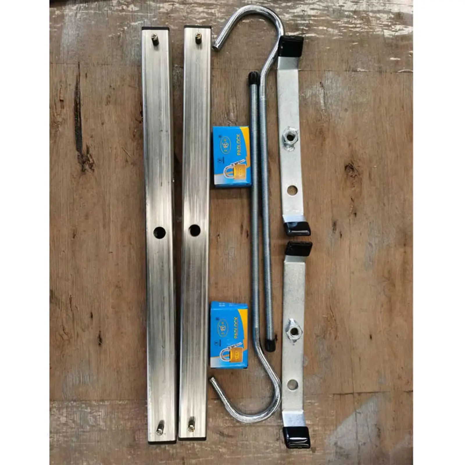 Ladder Roof Clamp with Padlock Universal Roof Bar Holder Heavy Duty Roof Rack Kit for Car and Van