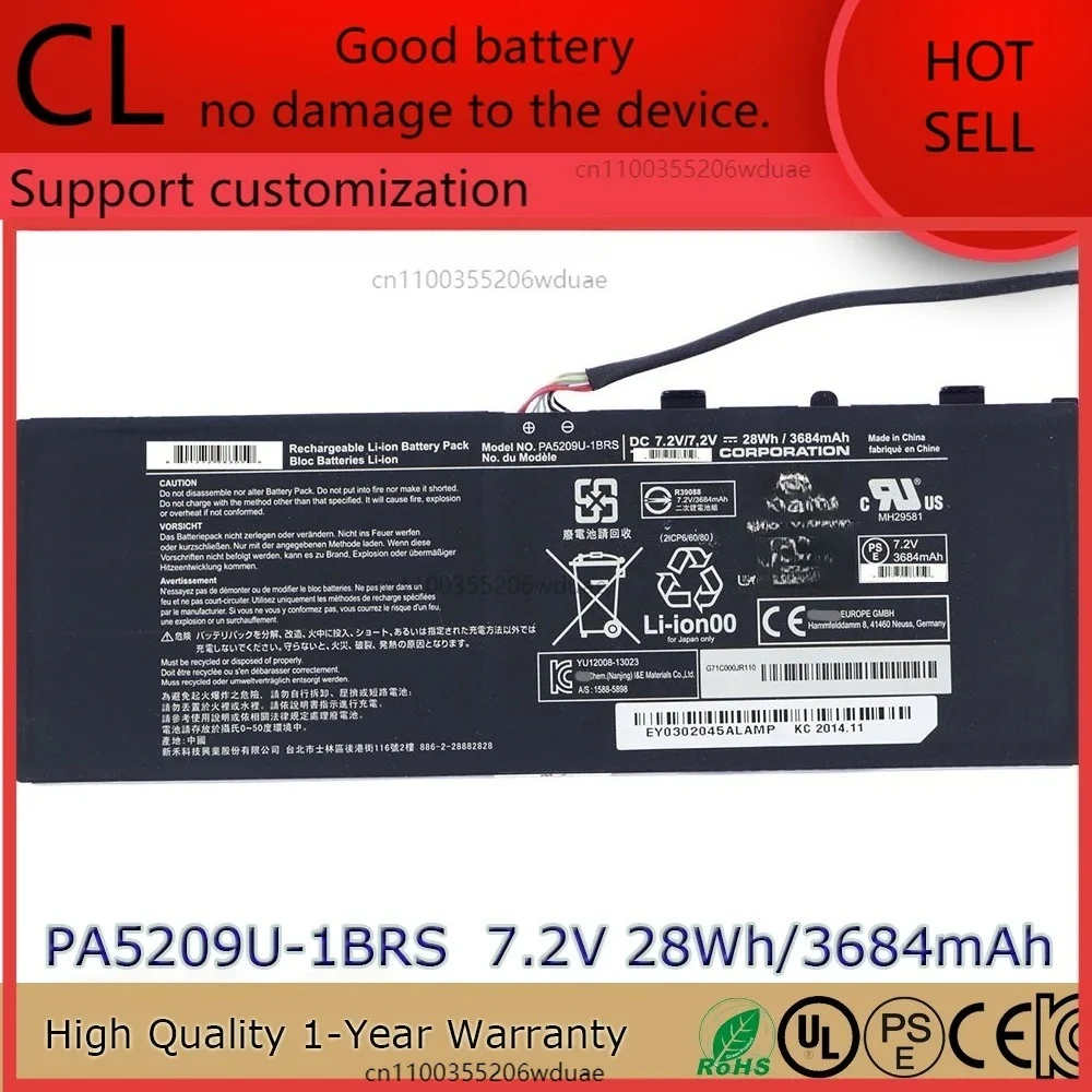 

Brand New Original PA5209U-1BRS 7.2V 28Wh Laptop Battery for Toshiba Satellite Radius 11 L15W-B1302 L10W etc.