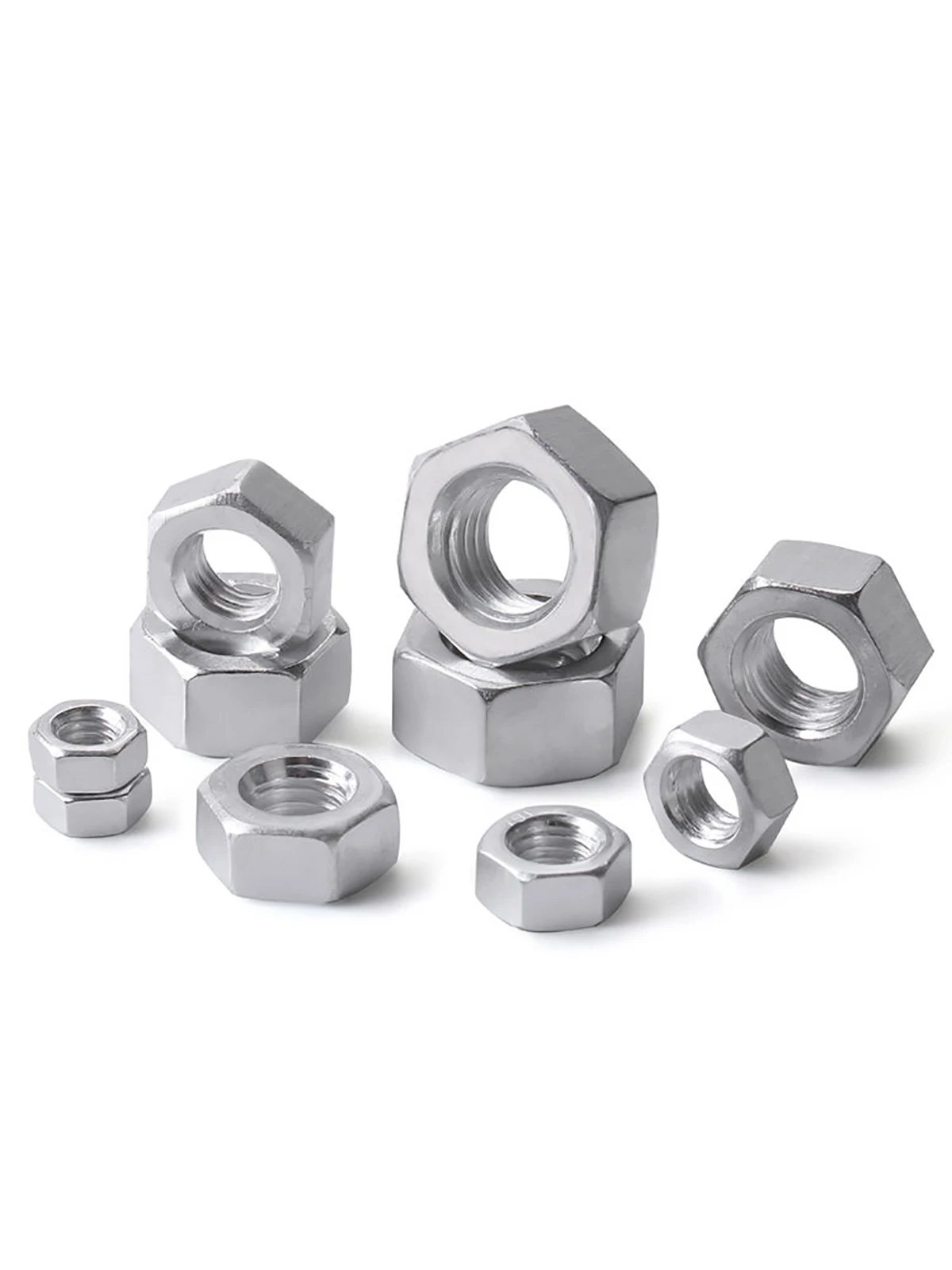 1/2/5/10/20/50/100Pcs 6061# Aluminum Alloy Hex Nut M2 M2.5 M3 M4 M5 M6 M8 M10 M12 M14 M16 M20 M22 M24 M30 Hex Hexagon Nut DIN934