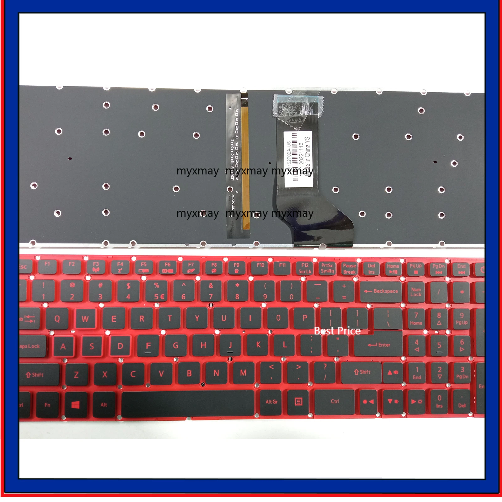 

Для Acer Nitro AN515-51 N16C7 N17c1 AN515-51-705 английская клавиатура с красной подсветкой