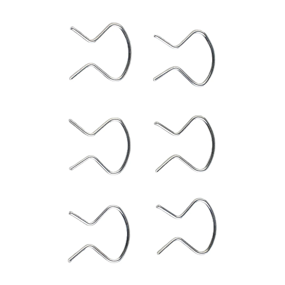 6 PCS Set Horseshoe Clips For Pontiac Plastic Door Handle Crank Retainer Horseshoe Clip Set Sliver 2288 Front Left